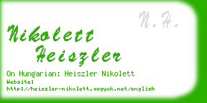 nikolett heiszler business card